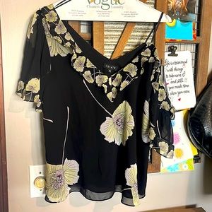 1st state flowered off shoulder blouse